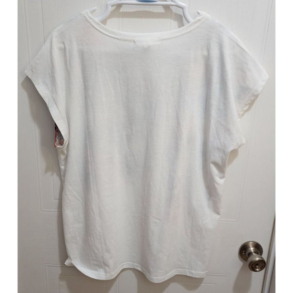 NEW Stem & Vine Womens Short Sleeve Round Neck Tee Shirt Top Floral Plus Size 1X - Picture 10 of 10